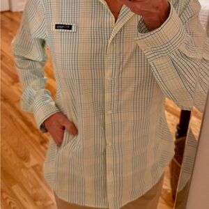 Columbia PFG Super Tamiami Plaid Long Sleeve Fishing Shirt – Vented Back